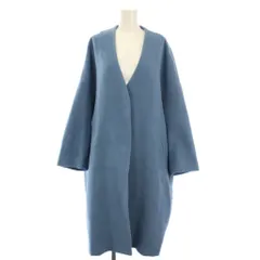 ミラオーウェン Mila Owen ノーカラーコート ロング アウター ONE 青 /TK