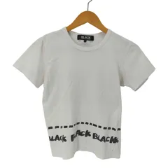 ブラックコムデギャルソン BLACK COMME des GARCONS ヘムロゴ プリント Tシャツ ピチT レディース JPN：S のサムネイル