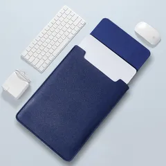 13 / 13.3インチ PUレザー MacBookケース ネイビー