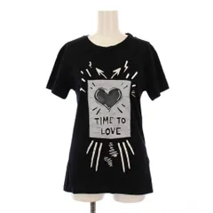 ディーゼル DIESEL Tシャツ カットソー 半袖 クルーネック プリント XS 黒 /BM