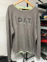 【00s DIESEL】D.I.T. ロゴプリント レイヤード風 スウェット XL