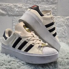 8w-30:アディダス オリジナルス スーパースター ボールド フラットフォーム 白 ブラック 225m