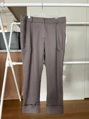 レディース スラックス パンツ ブラウン 77