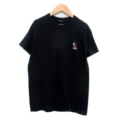 フリークスストア FREAKS STORE × ディズニー Disney Tシャツ カットソー クルーネック 半袖 ミッキー F 黒 ブラック /HO1