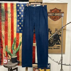 90s ポロラルフローレン スリムフィット ネイビー クラシック ツータック チノパンツ N189