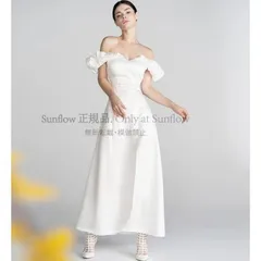 再入荷 ウェディングドレス 結婚式 二次会 花嫁 ドレス 白 スレンダー 披露宴 ロングドレス オフショルダー スリット 背中あき セクシー シンプル エレガント