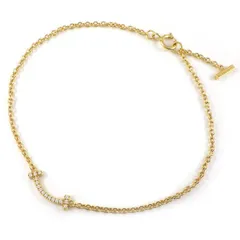 ティファニー Tiffany & Co. ブレスレット Tスマイル ミニ 62994657 ダイヤモンド 計0.04ct K18YG 【中古】のサムネイル