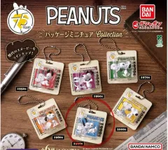 SNOOPY 75周年 ミニチュア パッケージ ガチャ スカイブルー
