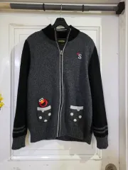 春 冬メンズ ゴルフ ウール 55 ニットカーディガン 状態良好 バスト53 クリーニング済