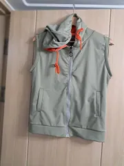 フード ジップアップ ベスト ノースリーブ ベスト