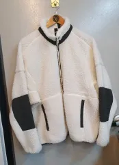アディダス 白 ボア フリース ジャケットL