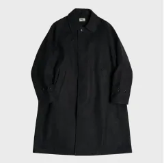 2 ROUGH SIDE バルマカーン コート アッシュ ブラック