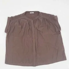 URBAN RESERCH ITEMS　アーバンリサーチアイテムズ　フレンチスリーブブラウス　ブラウン　フリーサイズ　□〇
