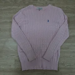 US ポロ アセント ケーブル編み バギー ニット M(95)