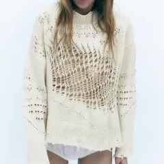 ザラ グランジ ダメージ ニット y2k パンク ゴシック ゴス