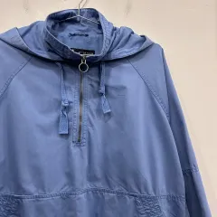 ザラ ラグラン ハイネック コットン フード ハーフジップ アノラック