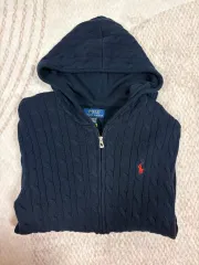 ポロ キッズ ケーブル ニット ジップアップ 新品 (成人55可能 原価20)