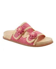 マーク・フィッシャー レディース シューズ サンダル Marc Fisher LTD Womens Valena Woven Double Strap Flat Sandals Pink ピンク