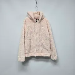 0609 アディダス フルジップアップ ウィメンズ ボア ピンク フリース ジャケット M