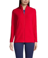 ランズエンド レディース アウター ジャケット・ブルゾン フリース Lands End Womens Anyweather Fleece Full Zip Jacket Rich red レッド