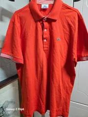 ラコステ オレンジ色 ピケ 半袖Tシャツ
