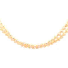 6-6.5mm 2連 アコヤ真珠 パール ネックレス ペンダント Silver/銀製-43.4g シルバー 1点モノ 冠婚葬祭 贈り物 【♀】【A】【レディース】★■609925【中古】