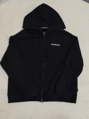 マークゴンザレス ブラック フードジップアップ M