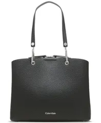 カルバンクライン レディース バッグ Calvin Klein Garnetriple Compartmentote Black Silver ブラック