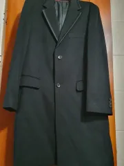 ブラック メンズ カシミア ウール スーツ コート