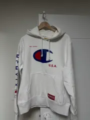 チャンピオン 白 ビックロゴ WHO Tシャツ