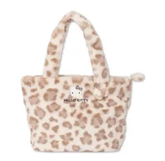 (現物/予約) サンリオ ハローキティ アベイル ヒョウ柄 ファー トートバッグ ハンドバッグ ポーチ バッグ