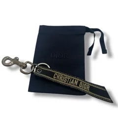 Christian Dior Logo ribbon keychain ロゴリボンキーホルダー バッグチャーム クリスチャンディオール ネイビー F 1578A2