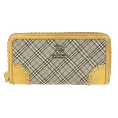BURBERRY BLUE LABEL バーバリーブルーレーベル ラウンドファスナー長財布  チェック柄    イエロー/ベージュ レディース / 240001194632のサムネイル