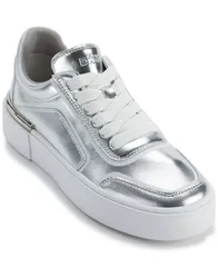 ダナ キャラン ニューヨーク レディース シューズ スニーカー DKNY Womens Baylor Slip On Sneakers Silver and White ホワイトのサムネイル