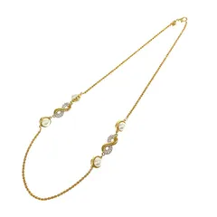 NINA RICCI ニナリッチ ネックレス  フェイクパール/ラインストーン ヴィンテージ   ゴールドカラー レディース / 240001101675