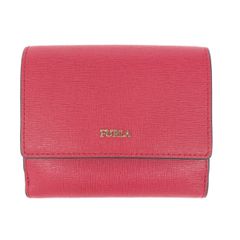フルラ FURLA ドット レザー がま口 二つ折り財布 ピンク【新品未使用