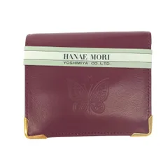 HANAE MORI ハナエモリ 二つ折り財布  蝶/レザー    ボルドー レディース / 240001195387のサムネイル