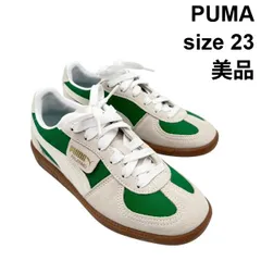 美品 プーマ PUMA スニーカー パレルモ OG PALERMO OG ガムソール グリーン 白 スウェード UK4 / EUR37 23 レディース 6V375