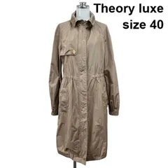 ◇ セオリーリュクス Theory luxe スプリングコート アウター ロング丈 長袖 ステンカラー ブラウン 40 L 11号 レディース S6C612のサムネイル