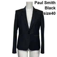 ◇ ポールスミスブラック Paul Smith Black テーラードジャケット ブレザー 長袖 シングルブレスト 黒 毛混 40 L 11号 レディース S6C628のサムネイル
