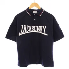 パーリーゲイツ PEARLY GATES Jack Bunny ゴルフウェア ポロシャツ 半袖 レギュラーカラー JBカレッジロゴ プリント 鹿の子 4 紺 ネイビー 262-4160427 /BB