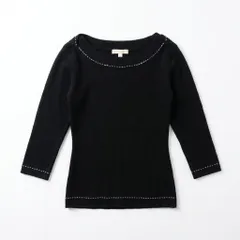 [C-12] アウトシームデザイン 長袖ニットトップス