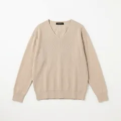 [C-12] NATURAL BEAUTY BASIC リブVネック半袖ニット