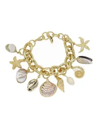 エティカ レディース アクセサリー ブレスレット・バングル・アンクレット ETTIKA Mermaid Tears Shell and Gold Tone Bracelet Gold ゴールドのサムネイル