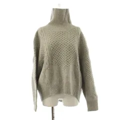 スピック&スパン Spick&Span 19AW ニット セーター ウール F グレー 長袖 タートルネック 編み柄 /JP