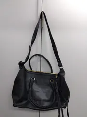 【美品】See By Chloe シーバイクロエ 本革 レザー ハンドバッグ ブラック DK205