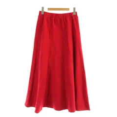 ジャーナルスタンダード レリューム JOURNAL STANDARD relume スカート F 赤 レッド ロング丈 無地 ウエストゴム /AP