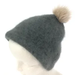 CA4LA カシラ ニット帽  フォックスファーポン/アンゴラ×ウール    グレー レディース / 240001195291