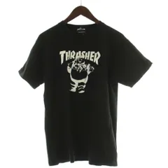 スラッシャー THRASHER Tシャツ カットソー M 黒 ブラック 半袖 グラフィックプリント ラウンドネック /GG