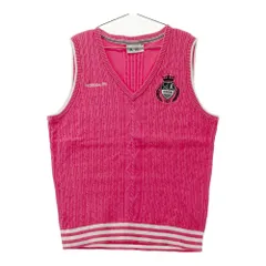 サイズ：L ADIDAS GOLF アディダスゴルフ N67825 Vネック ニットベスト  ピンク系 [240101654438] ゴルフウェア レディース ストスト